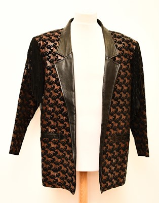 Lot 587 - Cliff Richard (by repute): A stage-worn leather jacket