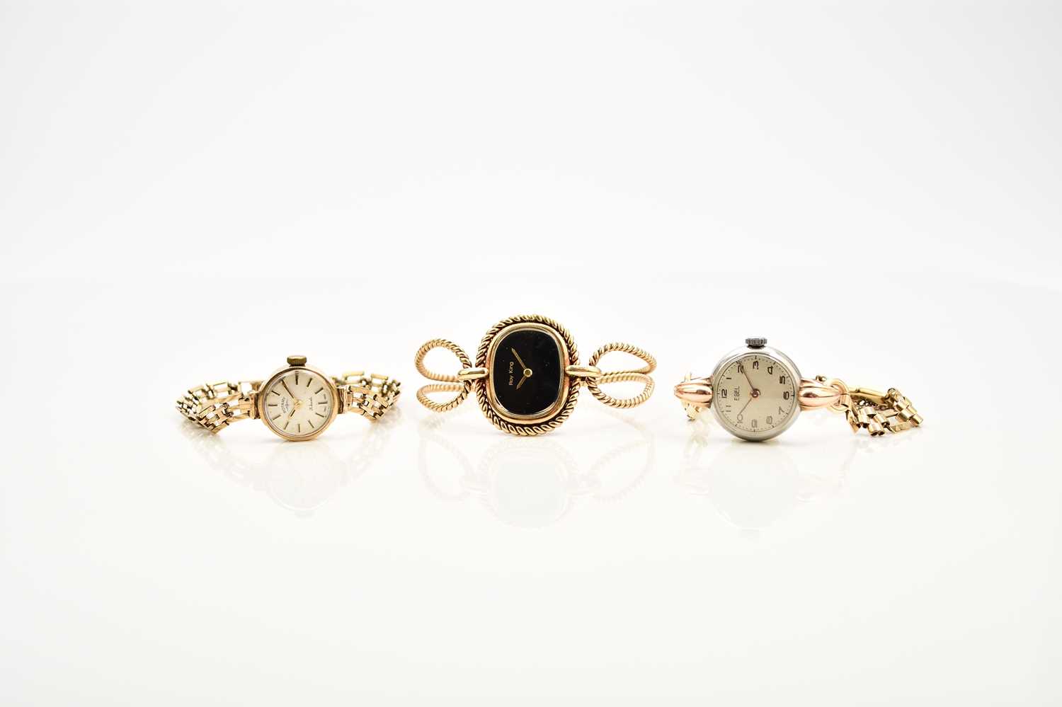 Lot 403 - Three lady's wristwatches: Ebel; Roy King; Rotary