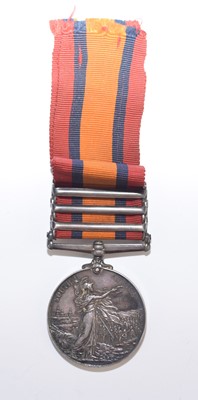 Lot 96 - Boer War QSA medal to Pte. E. Cleaver, who died of wounds sustained at Nooitidedacht
