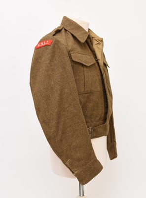 Lot 33 - WW2 King's Shropshire Light Infantry battledress blouse, dated 1942