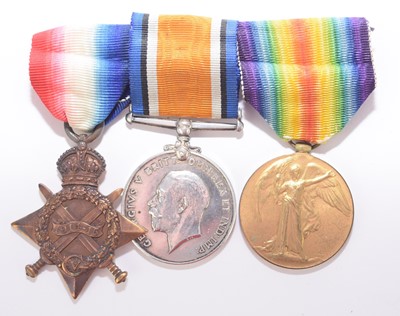 Lot 125 - WW1 trio to Bombadier Sidney Shaw, Royal Field Artillery