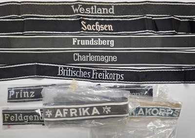 Lot 77 - Group of reproduction German cuff titles