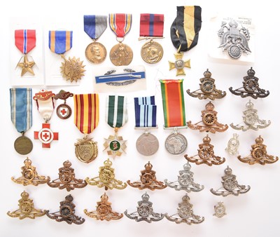 Lot 91 - A mixed group of foreign medals and some badges