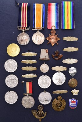 Lot 100 - WW1 Medal group to Pte. A.H Maiden, Shropshire Light Infantry / KSLI