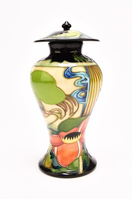 Lot 261 - Moorcroft 'Ryden Fields' jar and cover, circa 2006