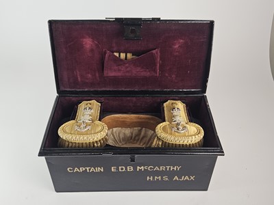 Lot 25 - WW2 Royal Navy uniform owned by Captain E.D.B McCarthy DSO