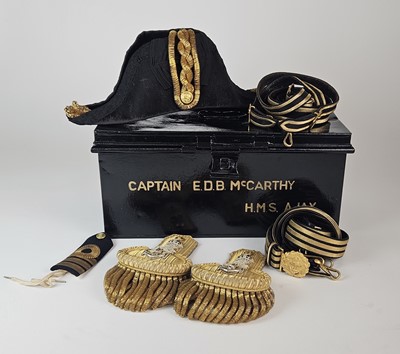 Lot 25 - WW2 Royal Navy uniform owned by Captain E.D.B McCarthy DSO