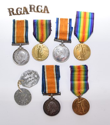 Lot 133 - Three WW1 Medal Pairs, Royal Artillery