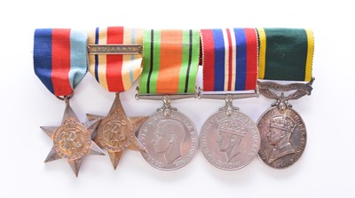 Lot 137 - WW2 Medal group to Pte. Sankey, Royal Hamshire Regiment