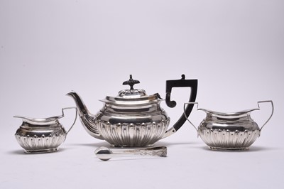 Lot 106 - A matched three piece silver tea service