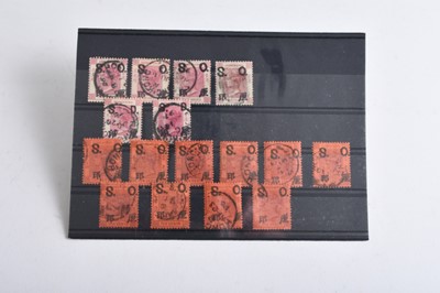 Lot 157 - Hong Kong stamps - Stamp Office Stamp Duty overprints (SG1 x 47, SG2 x 2, SG3 x 10) used. Cat £4,000+