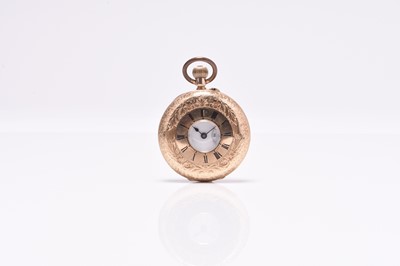 Lot 425 - A 14ct gold half hunter pocket watch