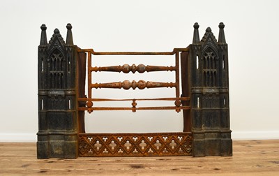 Lot 161 - A cast iron Gothic revival fireplace of Shrewsbury interest