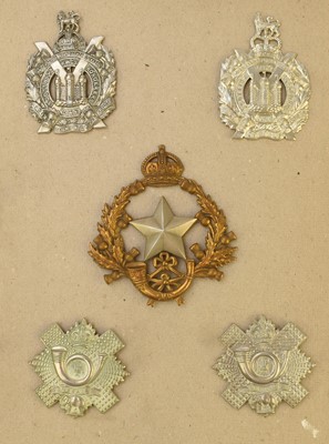 Lot 198 - Album of military badges including Scottish Regiments