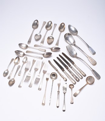 Lot 119 - A collection of silver flatware