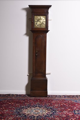 Lot 212 - A mid 18th century oak longcase clock