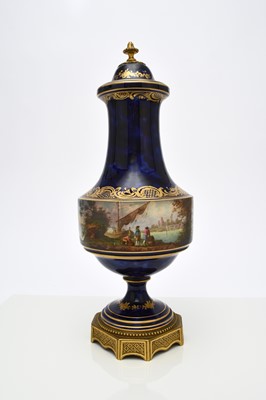 Lot 150 - Sevres style vase and cover, late 19th century