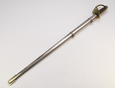 Lot 151 - British 18217P Light Cavalry Officer's sword (Geo VI) and two reproduction swords