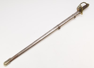 Lot 151 - British 18217P Light Cavalry Officer's sword (Geo VI) and two reproduction swords