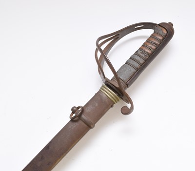 Lot 151 - British 18217P Light Cavalry Officer's sword (Geo VI) and two reproduction swords