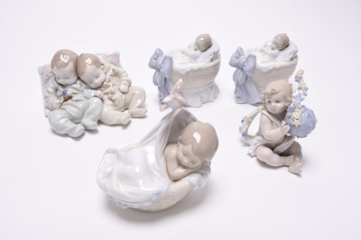 Lot 224 - A group of Lladro porcelain figures of young children