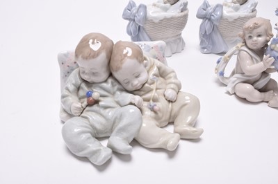 Lot 224 - A group of Lladro porcelain figures of young children