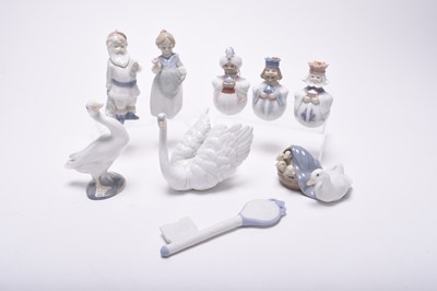 Lot 227 - A group of Lladro porcelain including Christmas Tree ornaments