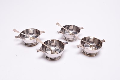 Lot 58 - A George V cased set of four silver salts