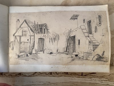 Lot 456 - 19th and 20th Century, watercolours, friendship and sketchbooks, prints