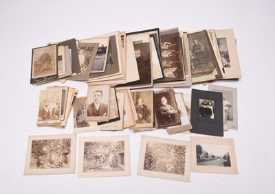 Lot 32 - PHOTOGRAPHS. A collection of loose Victorian and later photographs, various sizes (box)
