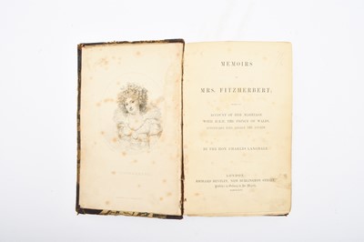 Lot 27 - LANGDALE, Hon, Charles, Memoirs of Mrs Fitzherbert, 1856. A collection of early 19th century volumes
