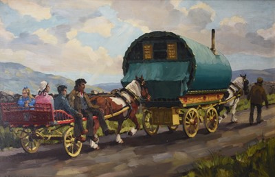 Lot 420 - Diana Rosemary Lodge (b.1944) The Road to Appleby Fair