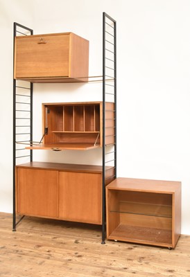 Lot 503 - A Ladderax unit with shelves, cupboards and two ladder panels