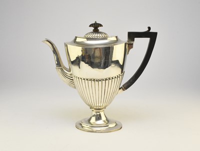 Lot 6 - A Victorian silver coffee pot