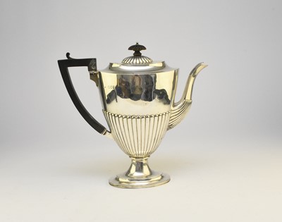 Lot 6 - A Victorian silver coffee pot