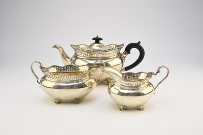 Lot 7 - An early 20th century three piece silver tea service