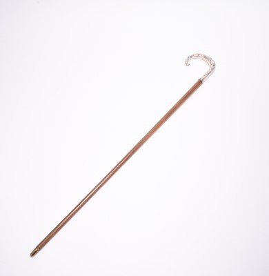 Lot 146 - An Elizabeth II silver mounted walking cane