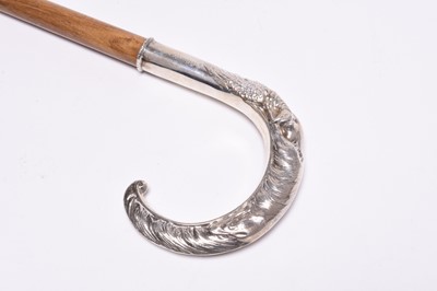 Lot 146 - An Elizabeth II silver mounted walking cane