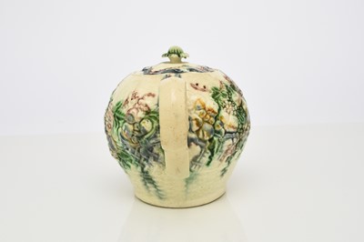Lot 109 - William Greatbatch creamware 'Fruit Basket' teapot and cover, circa 1770