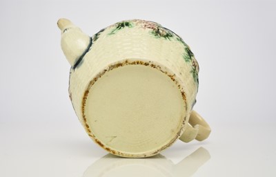 Lot 109 - William Greatbatch creamware 'Fruit Basket' teapot and cover, circa 1770