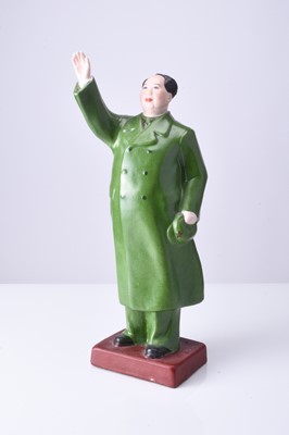 Lot 74 - A Chinese propaganda porcelain figure of Mao Tse Tung