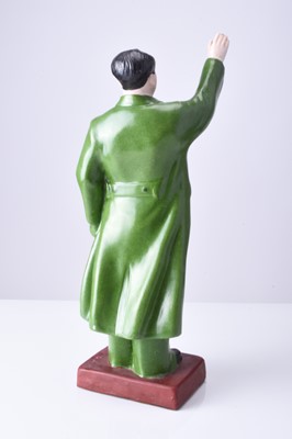 Lot 74 - A Chinese propaganda porcelain figure of Mao Tse Tung