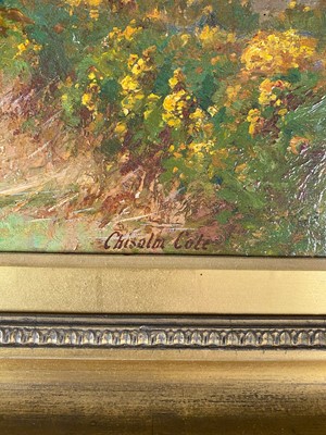 Lot 451 - Chisholm Cole (1871-1902) Gorse Bushes in a hilltop landscape