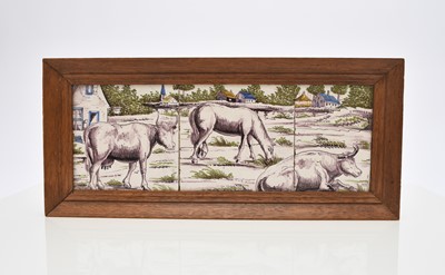 Lot 144 - Dutch delft tile picture, 18th/19th century