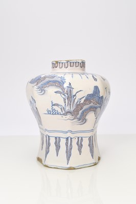 Lot 145 - Dutch delft octagonal vase, early 18th century