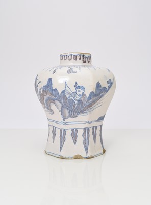 Lot 145 - Dutch delft octagonal vase, early 18th century