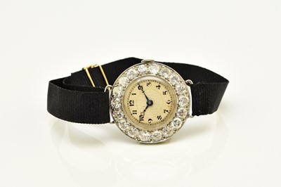 Lot 34 - An Art Deco diamond set cocktail watch