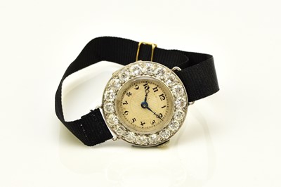 Lot 34 - An Art Deco diamond set cocktail watch