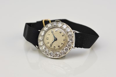 Lot 34 - An Art Deco diamond set cocktail watch