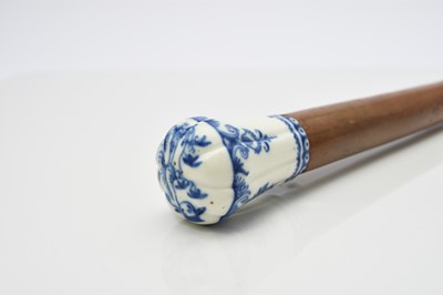 Lot 147 - French Saint-Cloud porcelain cane handle, circa 1730